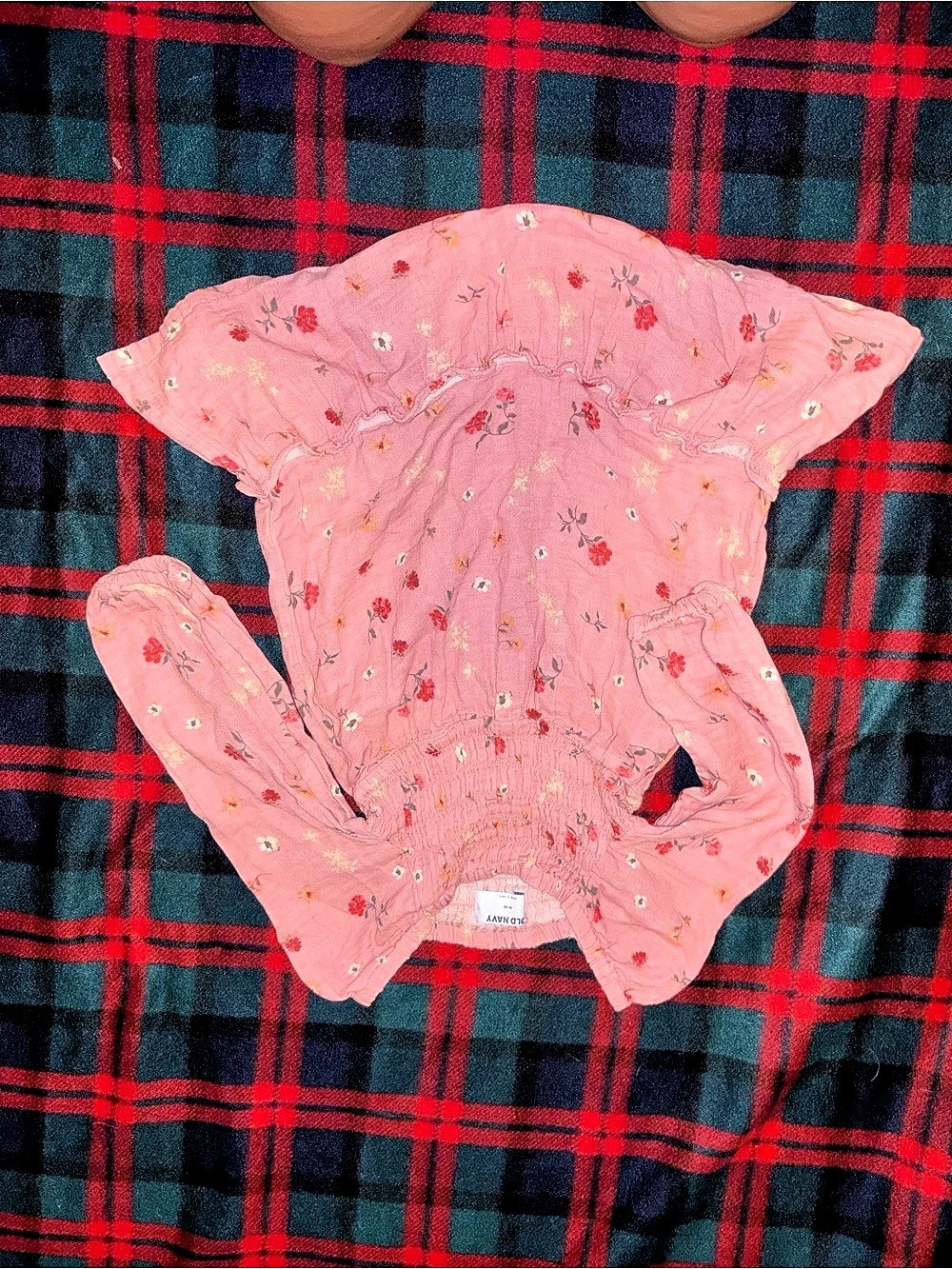 Old Navy Floral Pink & Red Casual Dress